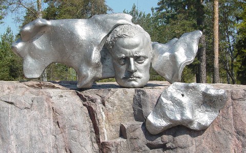 Monument to Finnish compose Jean Sibelius
